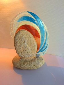 Lampe "pierre de sable"